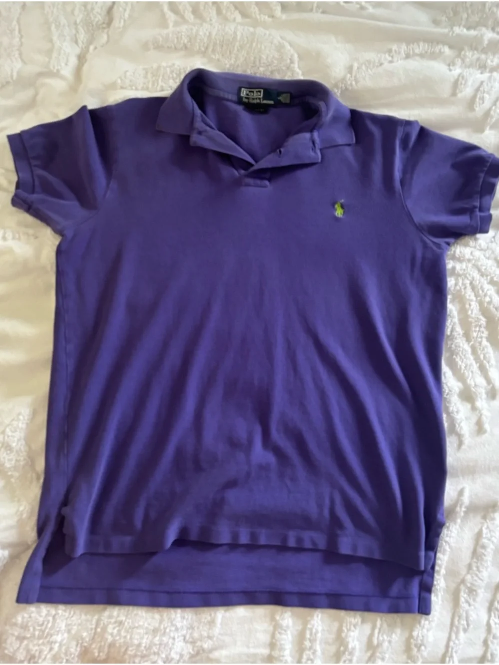 Ralph Lauren Purple Polo with Green Pony Embroidery - Picture 15 of 16